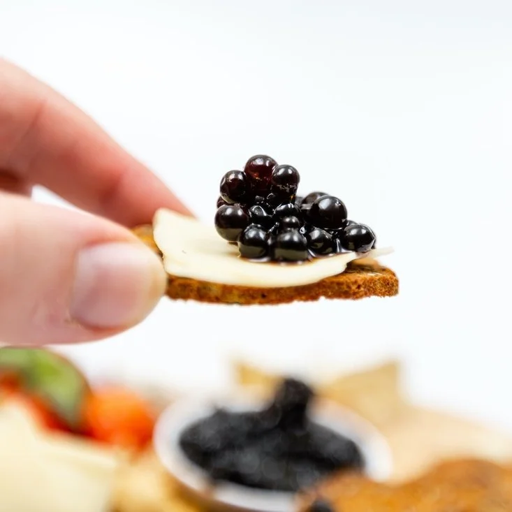 Sticky Balsamic Pearls: Sophisticated visual appeal and ease of use