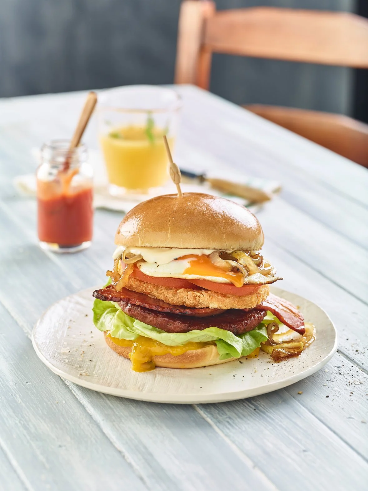 TipTop Brioche burger Breakfast