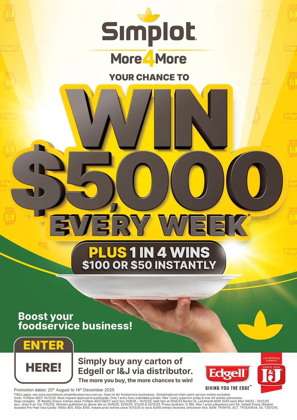 Simplot More for More raffle, Foodservicerep