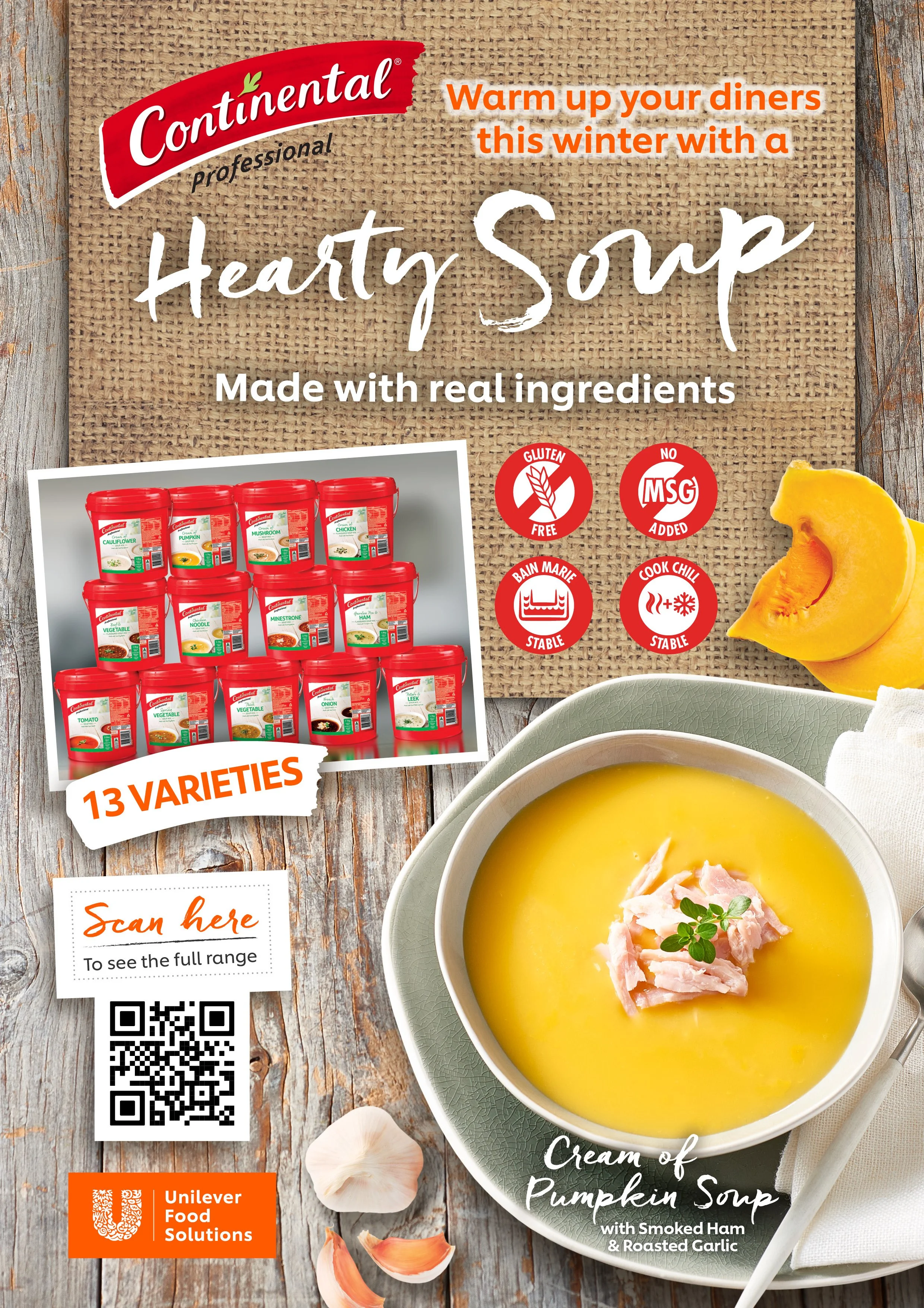 Soups are ideal comfort food to add to the menu during the winter