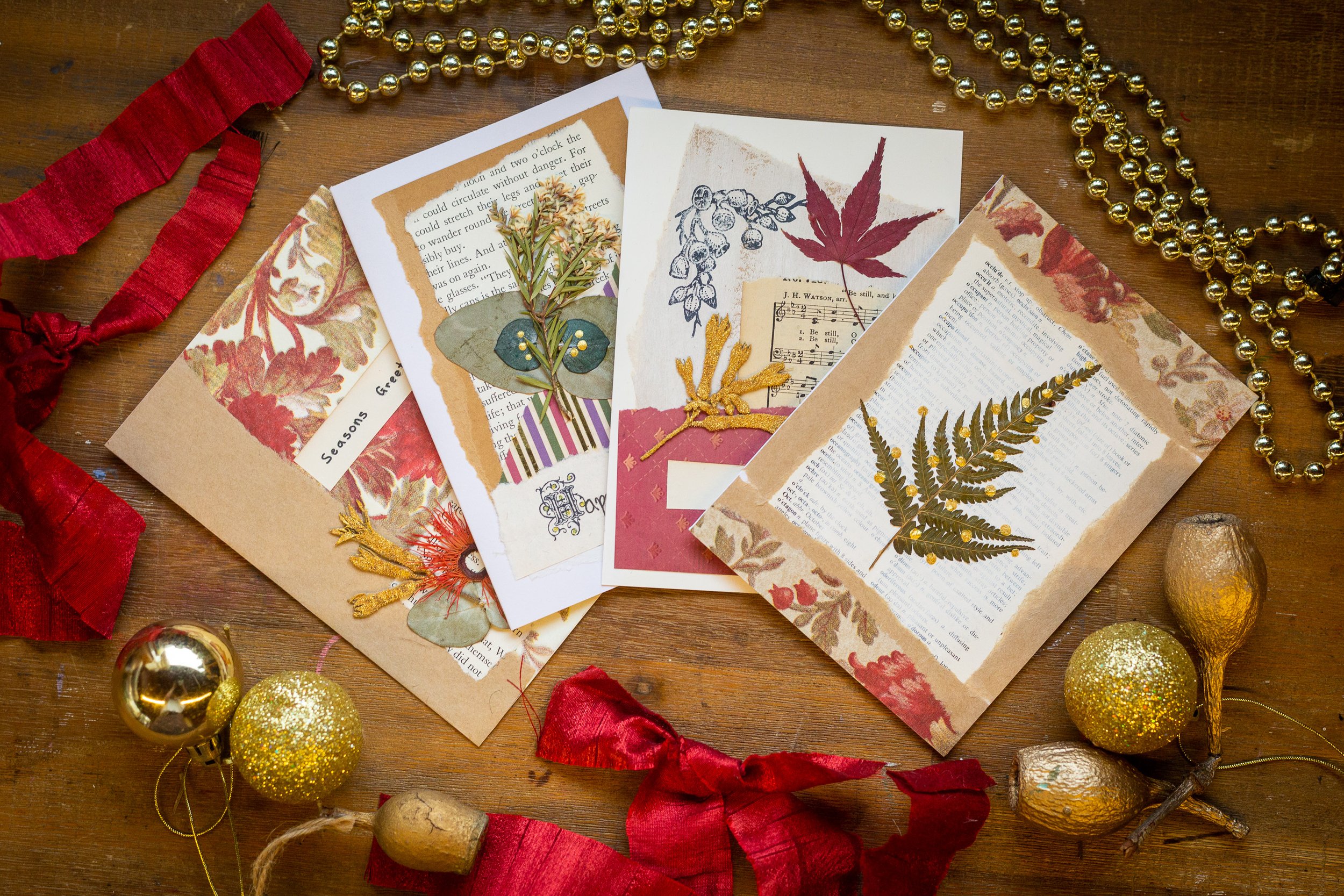 Christmas Card Collaging