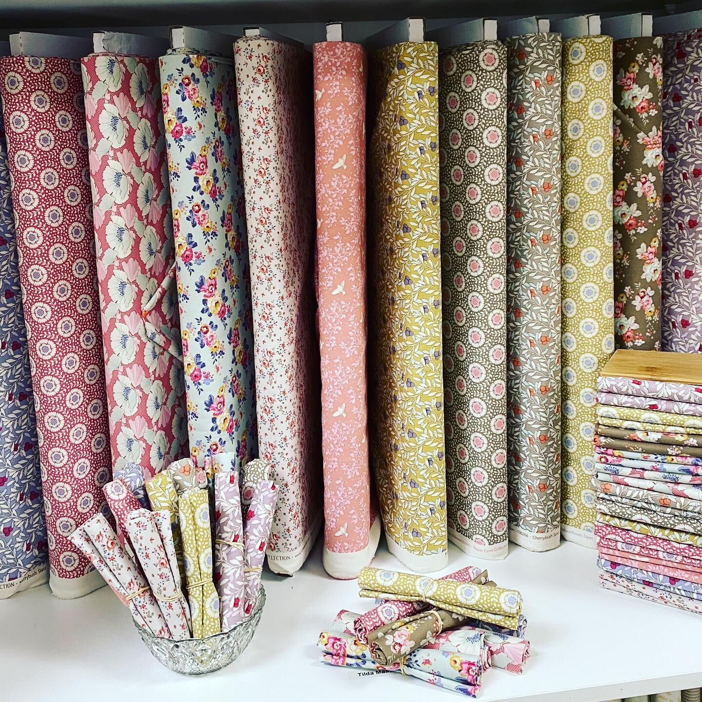 So these beautiful temptations snuck into the shop this week 😊😍💕 #tildamaplefarmfabric #cottonrosesw #cottonrose