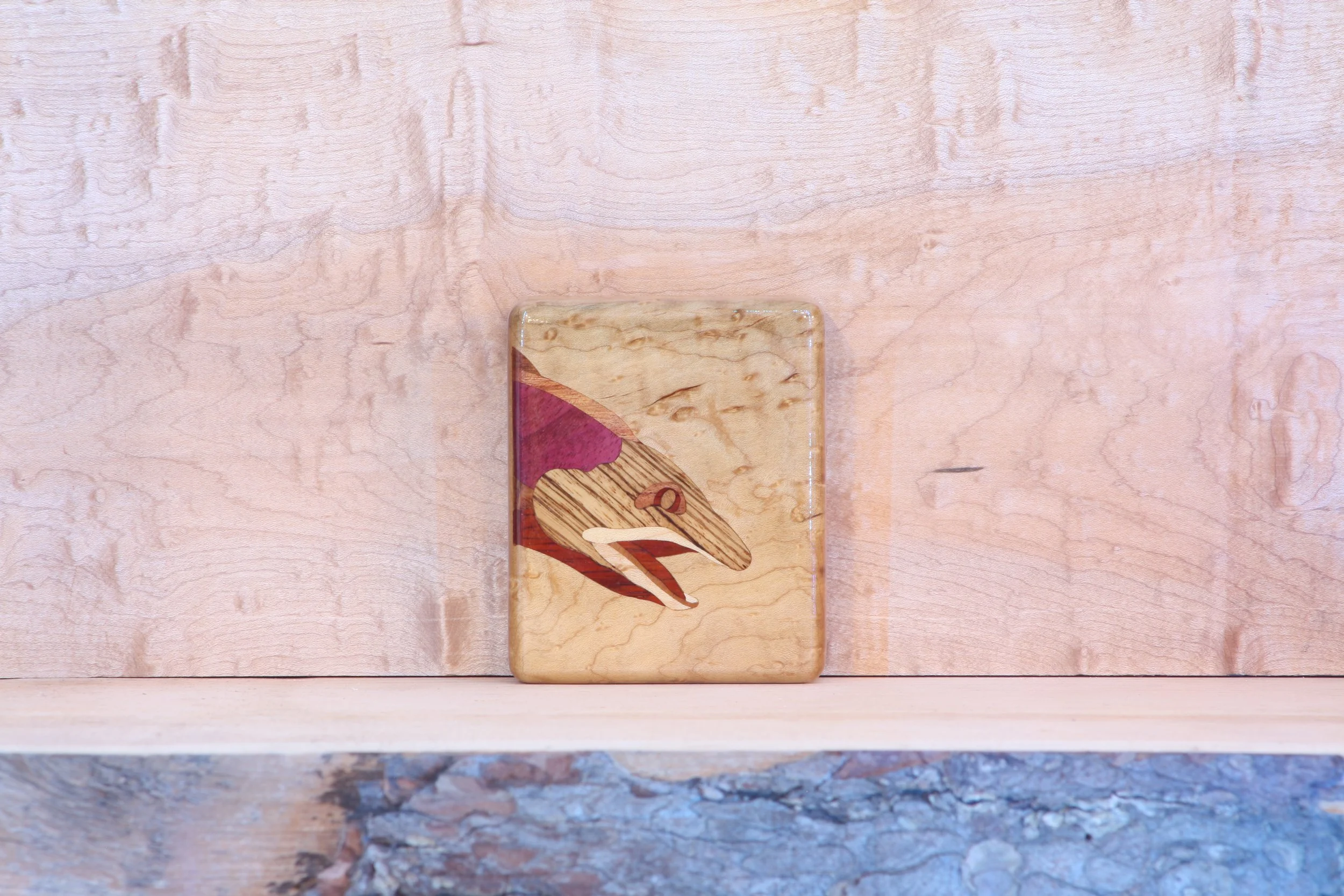 Bird's Eye Maple with Trout Inlay