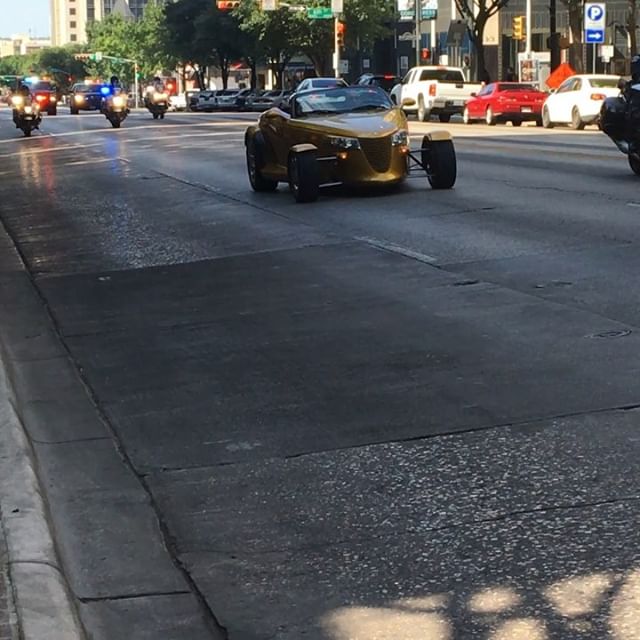 Yesterday&rsquo;s motorcade on Congress #atxtvs7 #atxfestival