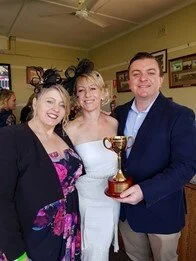 Quest Wagga Wagga Business Development Manager Eileen Steel with Franchisees Kylie and Ben O’Sullivan