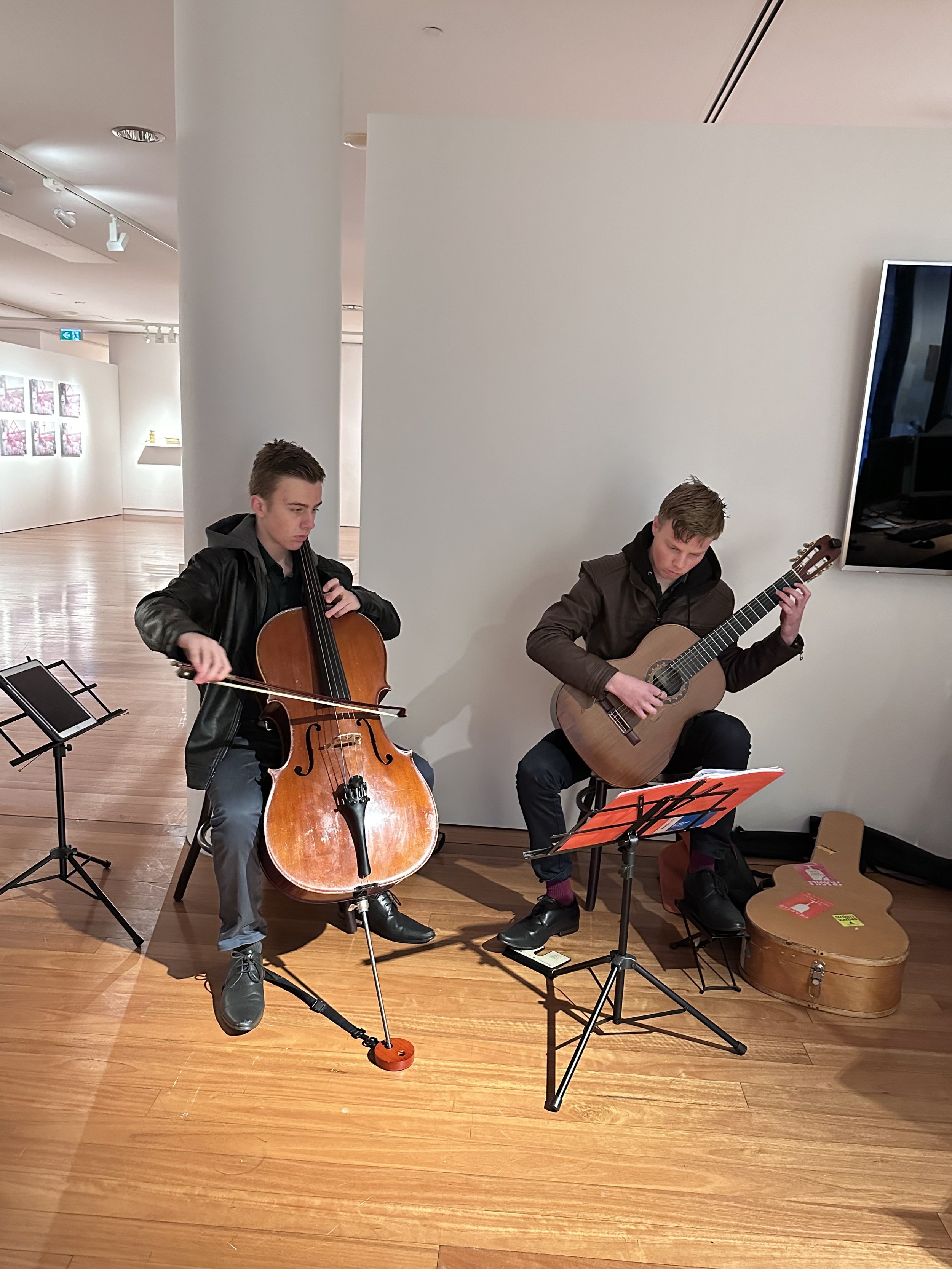 Students from Riverina Conservatorium of Music welcomed the guests