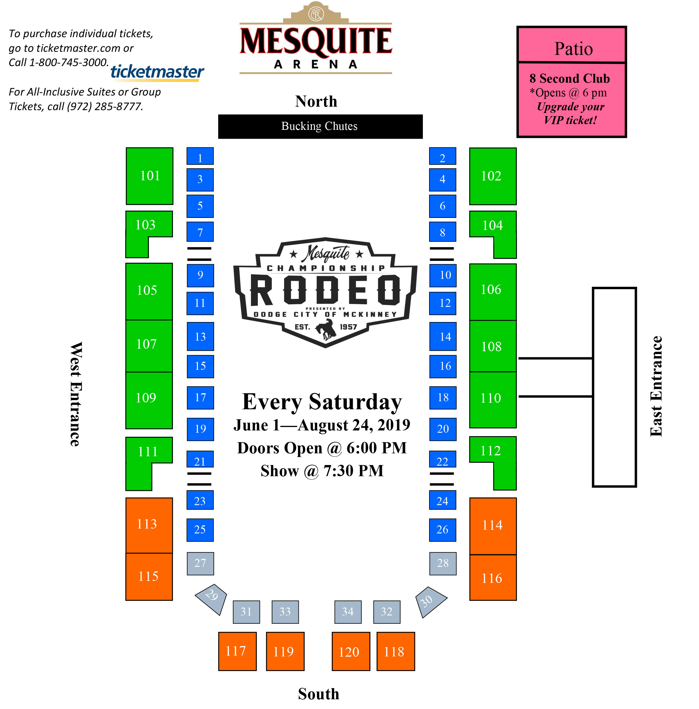 Mesquite Arena Seating Chart