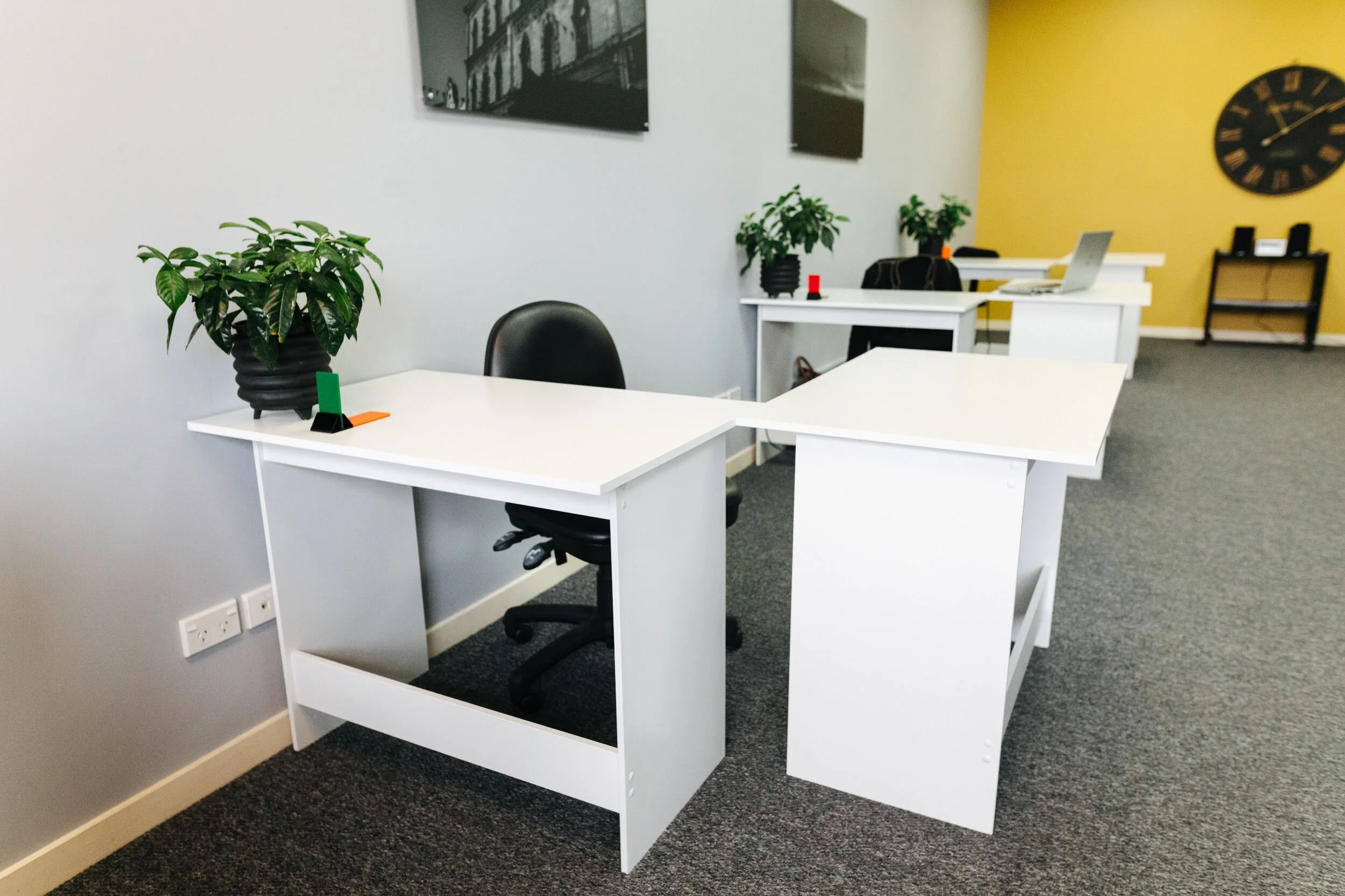 Corner desk in the Workroom