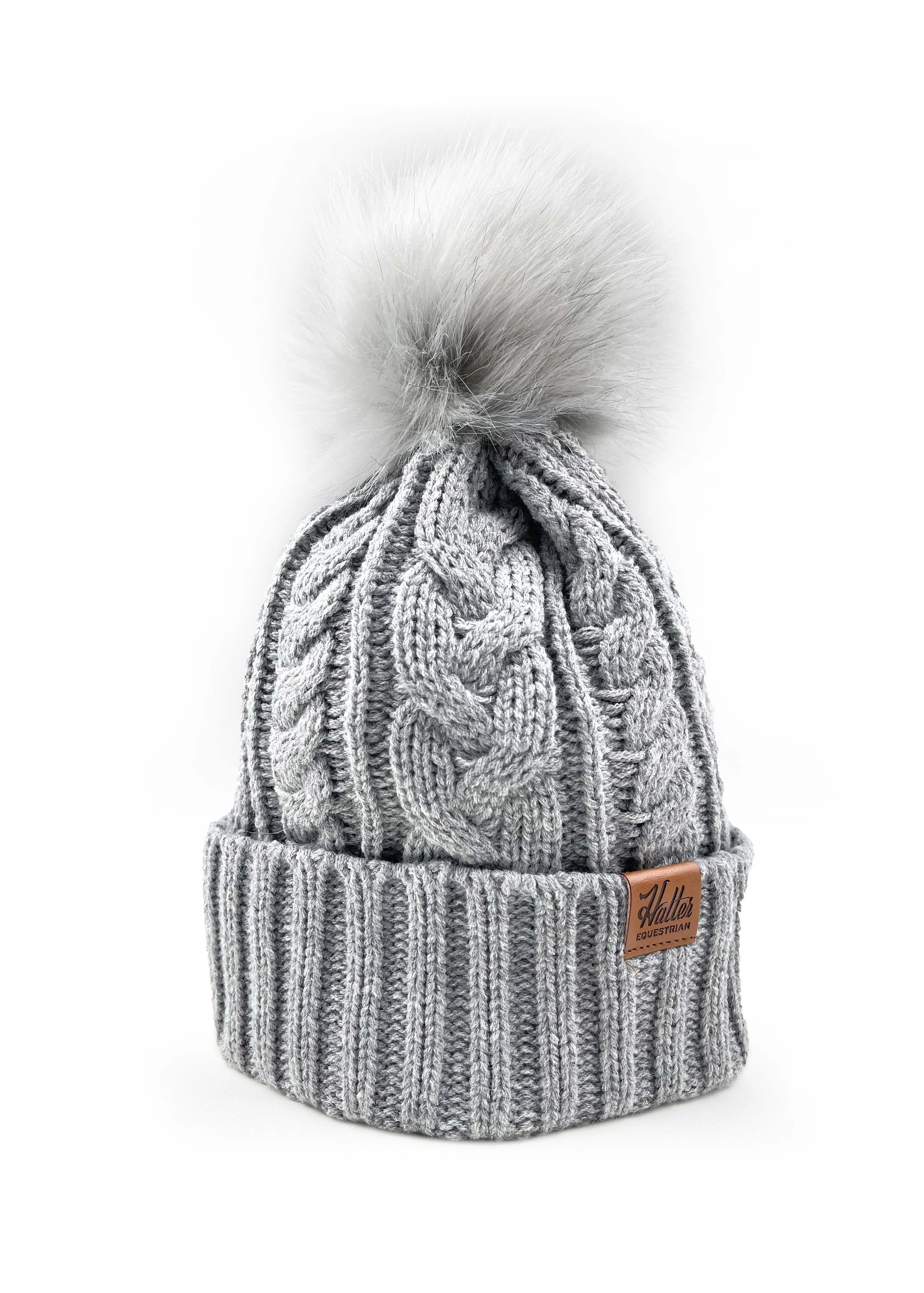 Halter Pom Pom Beanie (Grey) — Halter 