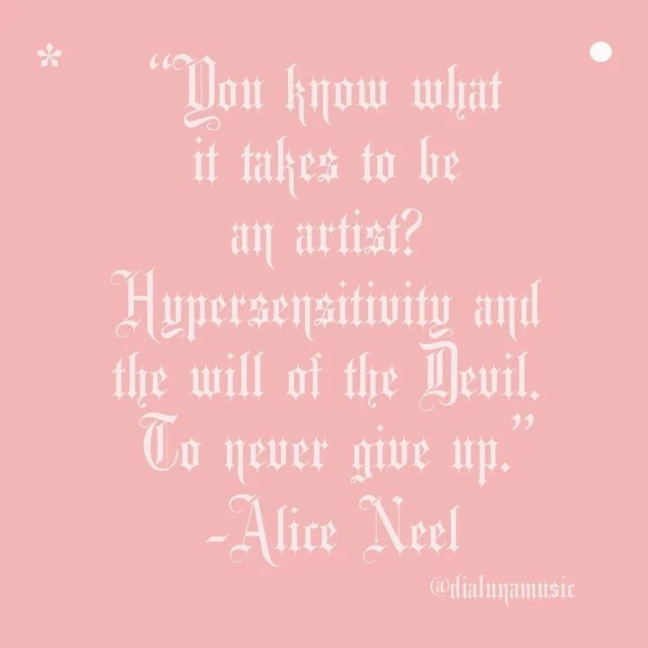 Love love love #aliceneel's incredible paintings and this quote where she perfectly sums up art practice. ⁠
.⁠
Have you gone to the @metmuseum to see her retrospective...what did you think? ⁠
.⁠
⁠
#womenart #womenarts #womenpainters #artinspo #artins