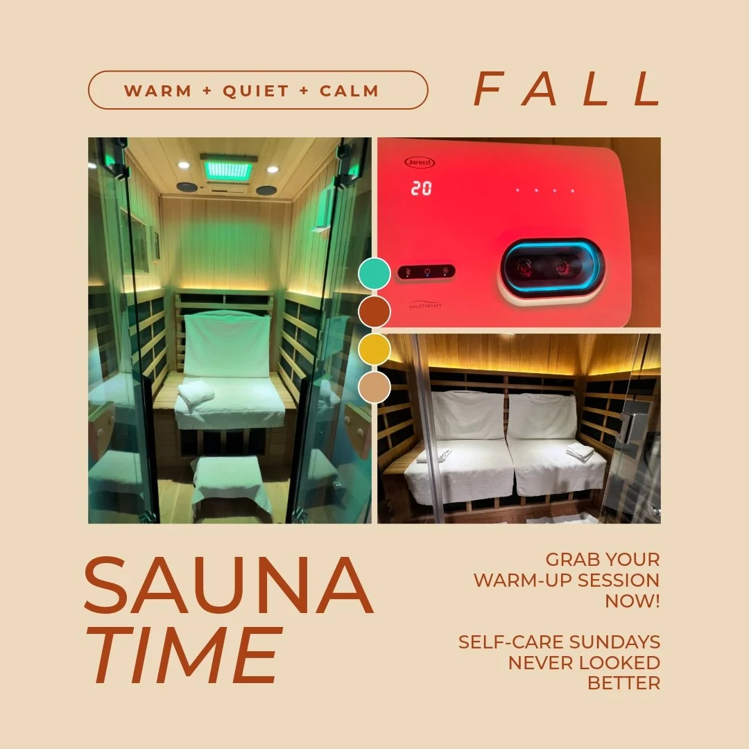 🍂 Warm Up This Fall in Our Sauna 🔥

As the Alaska chill sets in, there&rsquo;s no better way to recharge than a relaxing sauna session at Elevate Wellness. Step inside, warm up, and let your body thank you.

✨ 3 Quick Benefits of Sauna Therapy:

Bo