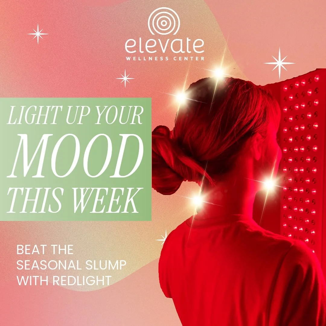 Feeling the darker days creeping in? 😞

Red light Therapy can help lift energy, boost circulation, and support your skin health &mdash; naturally.

Stop by Elevate this week to recharge from the inside out. 🌿💡⚡️

📅 Book your glow session now and 