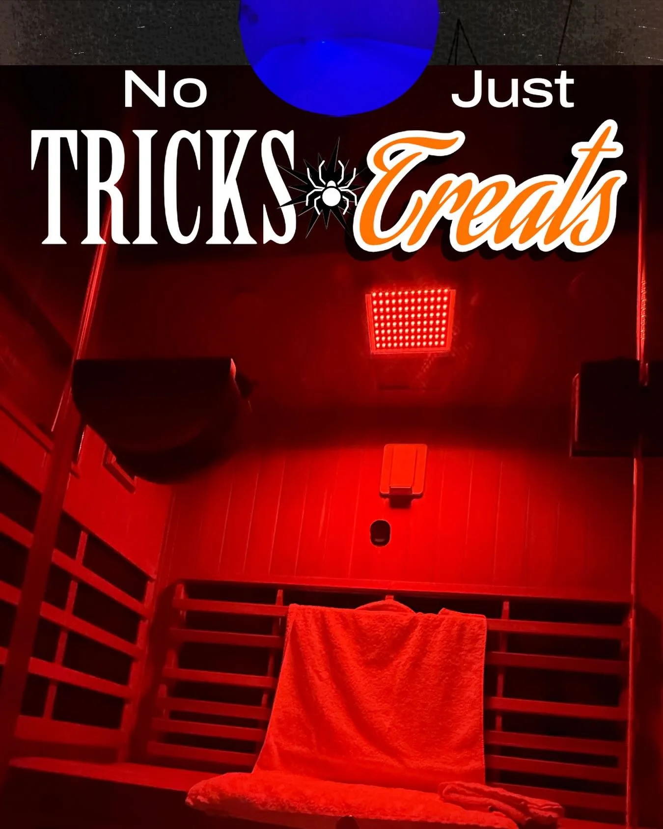 This Halloween, skip the sugar rush and treat your body to something sweeter &mdash; wellness. 👻
Float away tension, soak in red light, or recharge with a sauna that keeps your energy steady through spooky season.
✨ No tricks &mdash; just real recov