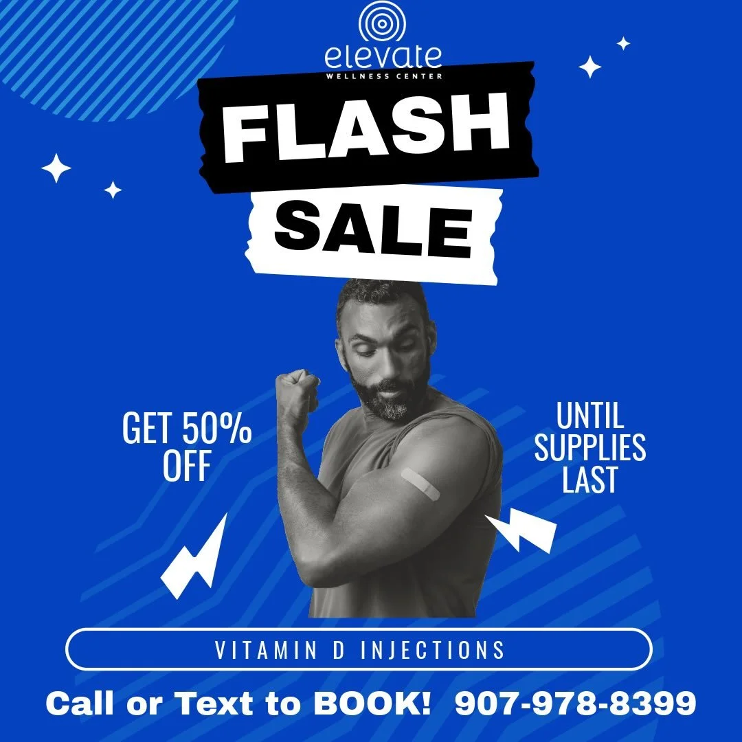 Boost Immunity After the Holidays 🌿
Start the New Year Strong with a Vitamin D Injection
.
Cold, dark winters and post-holiday stress can leave your immune system depleted.
.
A Vitamin D injection offers fast, reliable support to help:
	&bull;	Suppo