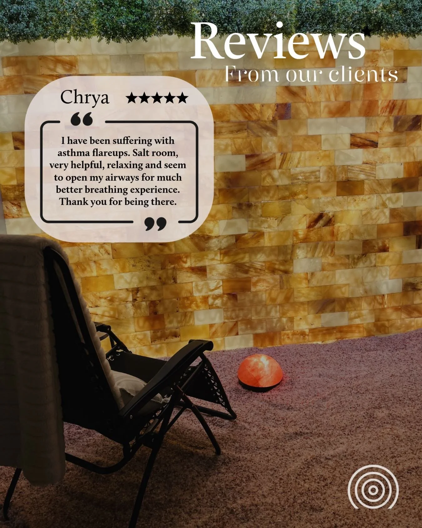 We always feel grateful for our reviews! 
.
Have you tried halotherapy?