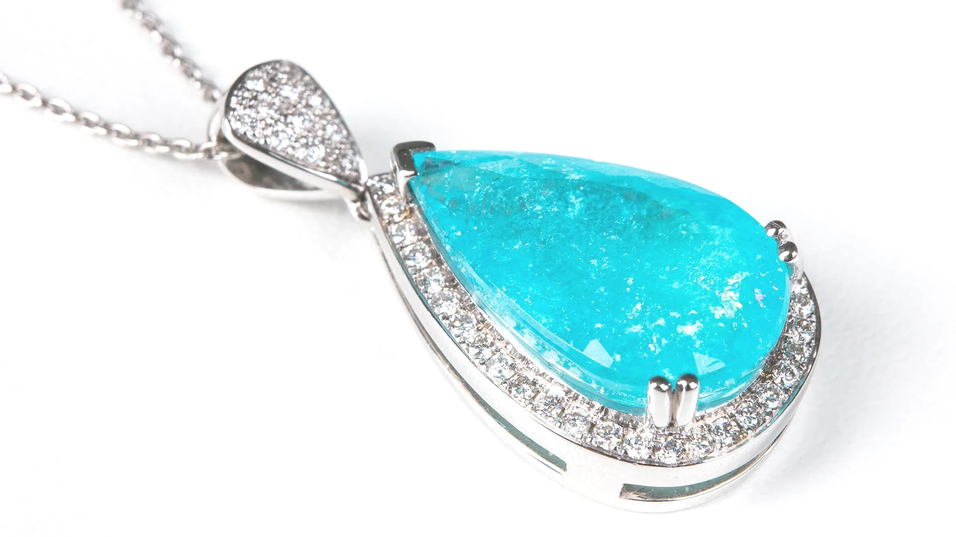 PARAIBA PEAR PENDANT 6.7CT