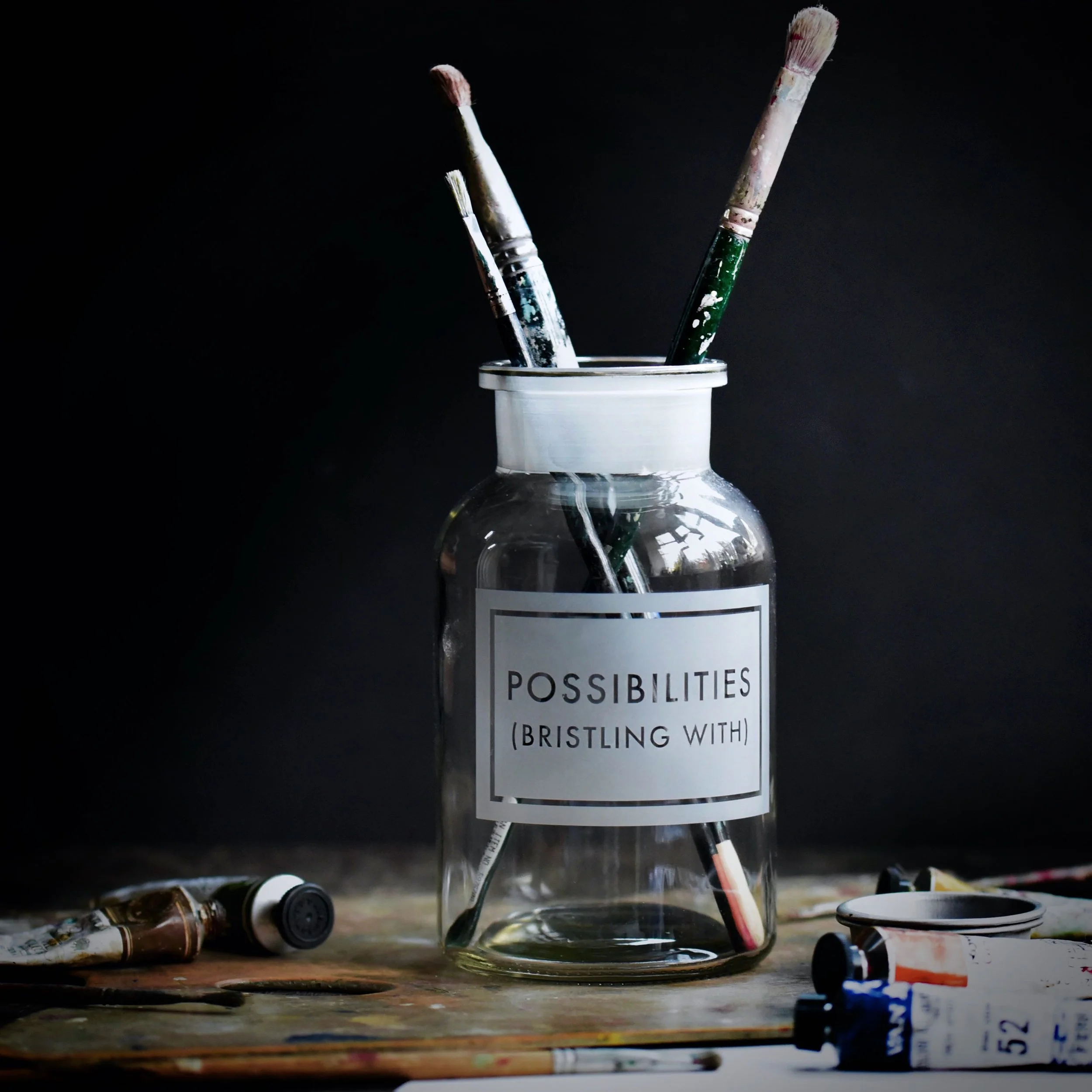 Etched Apothecary Jars — [vinegar & brown paper]