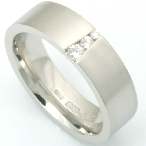 Platinum Diamond Set Satin Finish Wedding Ring.jpg