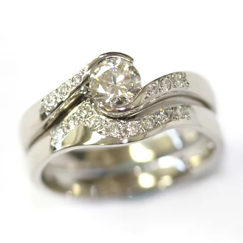 Platinum Diamond Set Fitted Wedding Ring for a Diamond Wave Engagement Ring.jpg