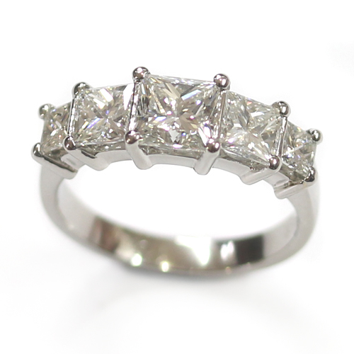 Miyabi Round Diamond and Sapphire Eternity Ring in White Gold — AUGUST  BESPOKE