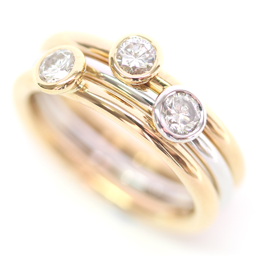 Rose Gold Diamond Ring Stack | Gold rings fashion, Gold ring designs,  Diamond jewelry designs