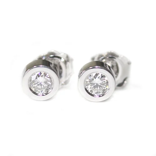 Rub Set Solitaire Diamond Earrings.jpg