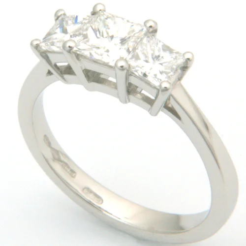 Platinum Trilogy Princess Cut Diamond Engagement Ring.jpg