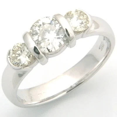 Platinum Princess and Emerald Cut Diamond Trilogy Engagement Ring.jpg