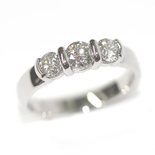 Palladium Trilogy Round Brilliant Cut Diamond Engagement Ring.jpg