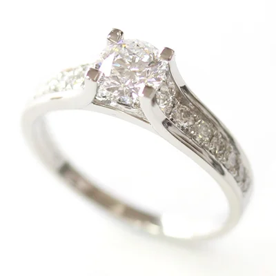 Platinum Engagement Ring using the Customer's Diamonds 2.jpg