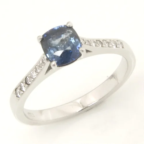 Platinum Cushion Cut Sapphire Engagement Ring.jpg