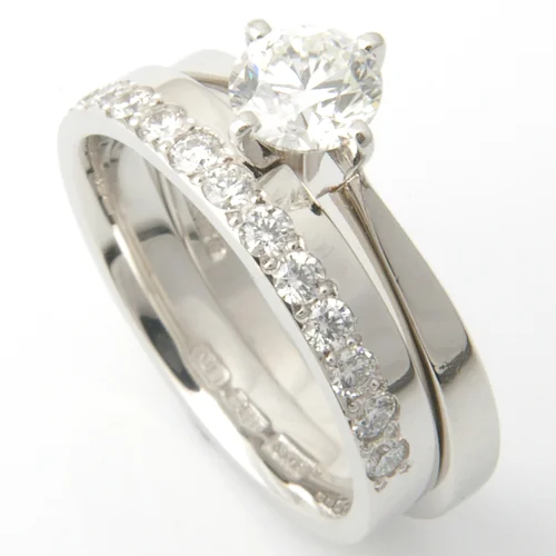 Platinum Half Diamond Set Fitted Wedding Ring.jpg