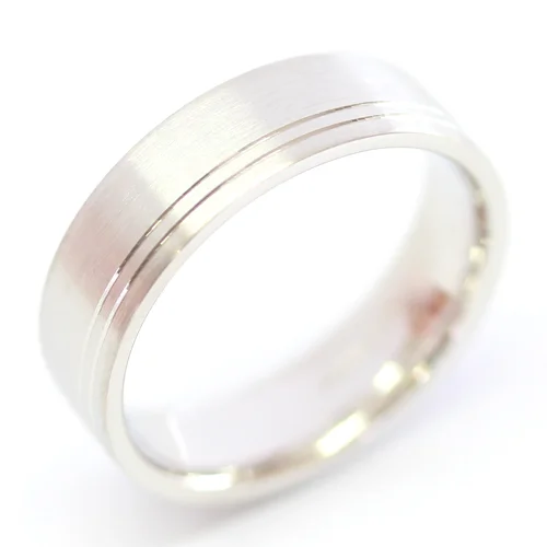 Platinum Flat Court Gents Wedding Ring with Diamond Cut Lines - Copy.jpg