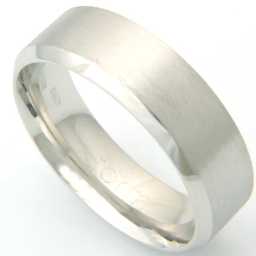 Platinum Gents Brushed Wedding Ring with Chamfered Edges.jpg