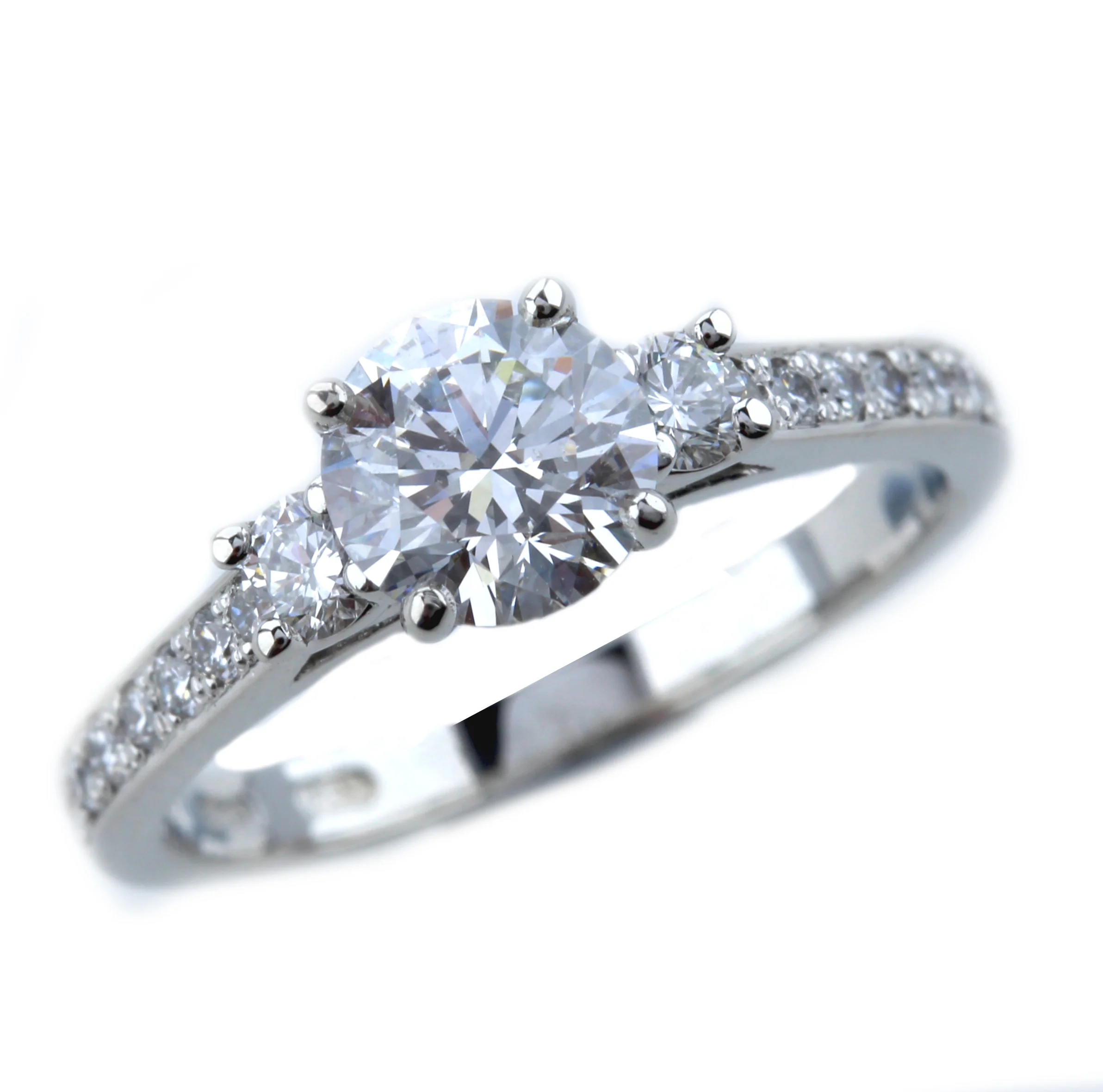 Platinum Trilogy Diamond Set Engagement Ring