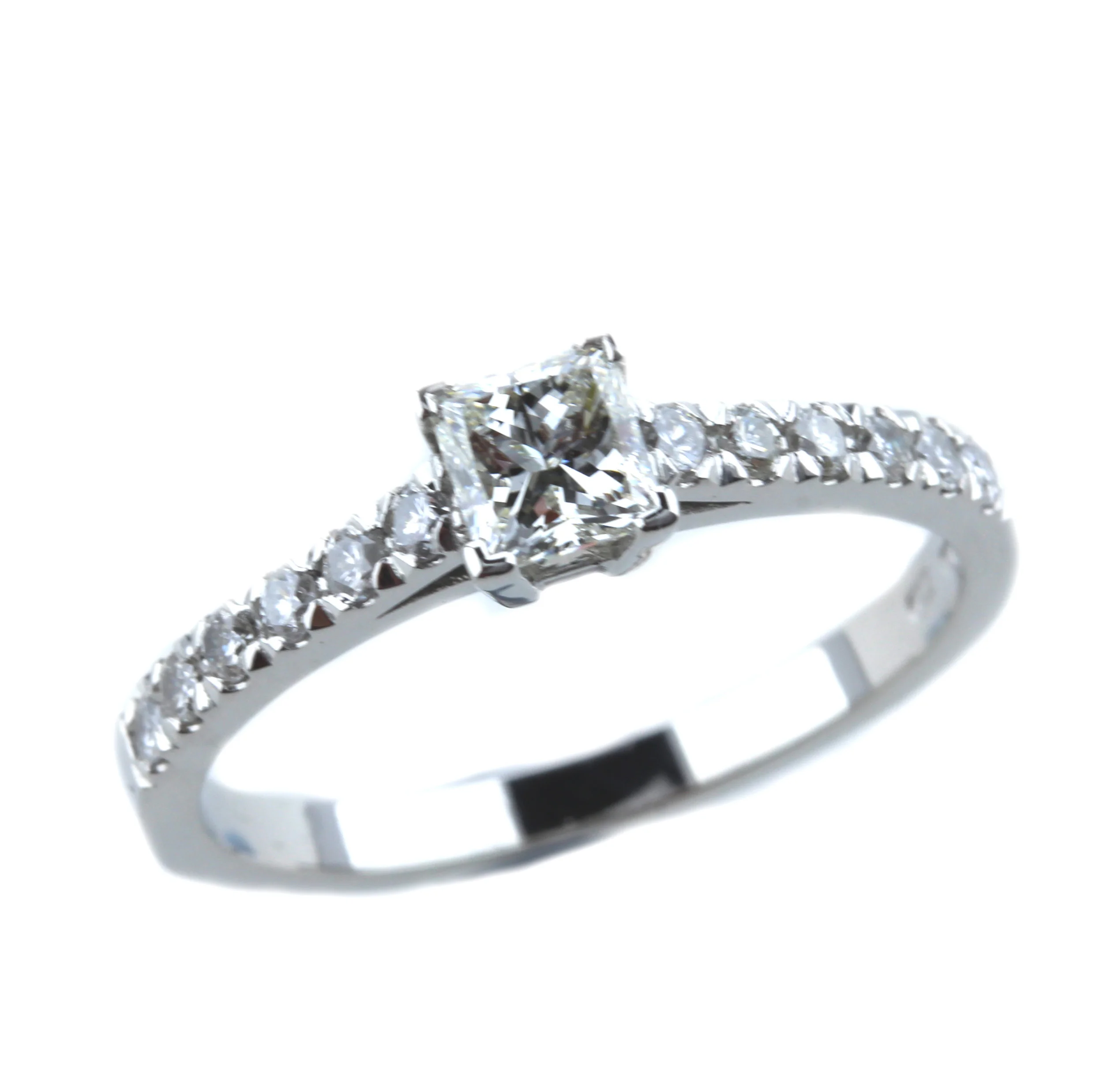 Diamond Set Shoulder Engagement Ring