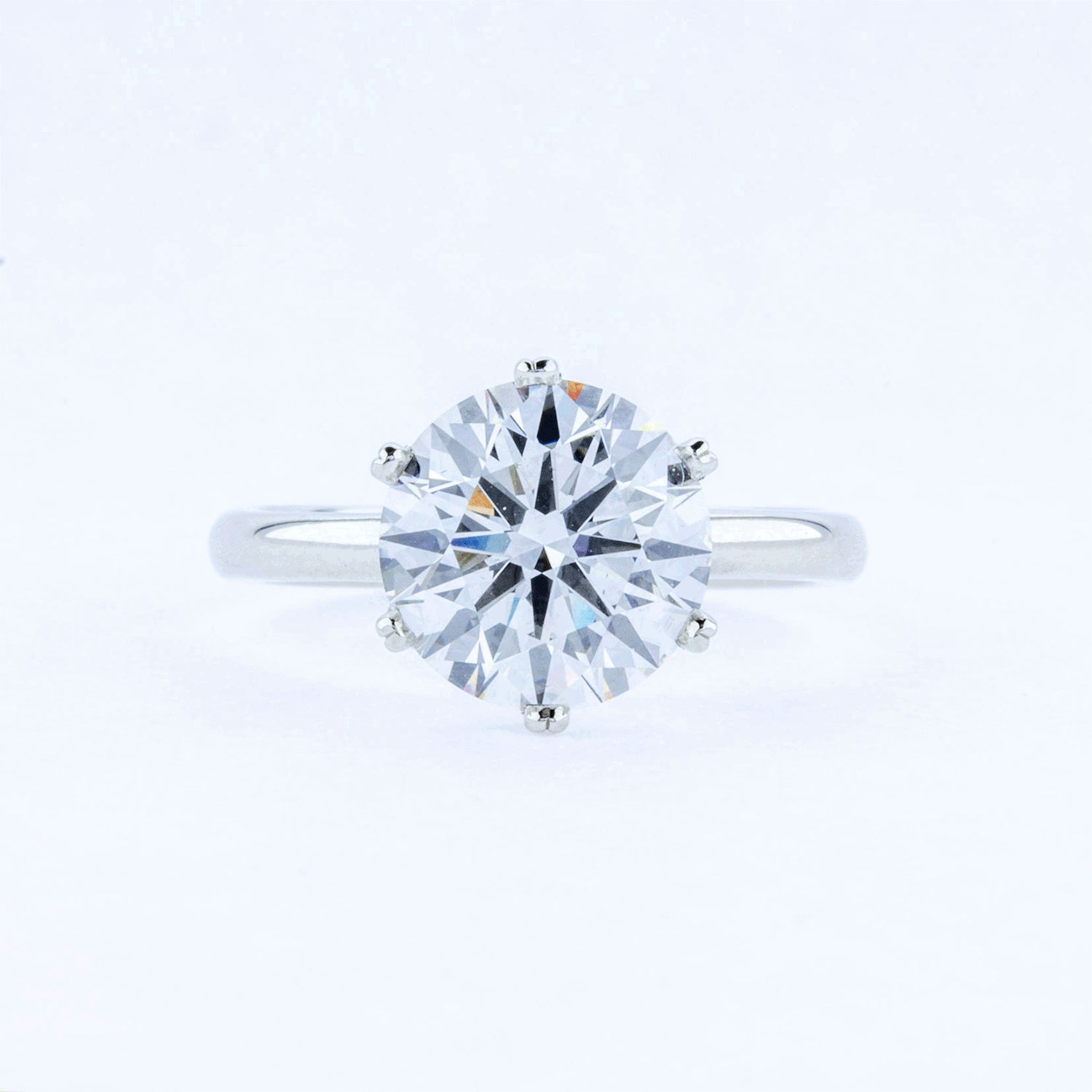 2.7 Carat Round Brilliant Cut Diamond Engagement Ring