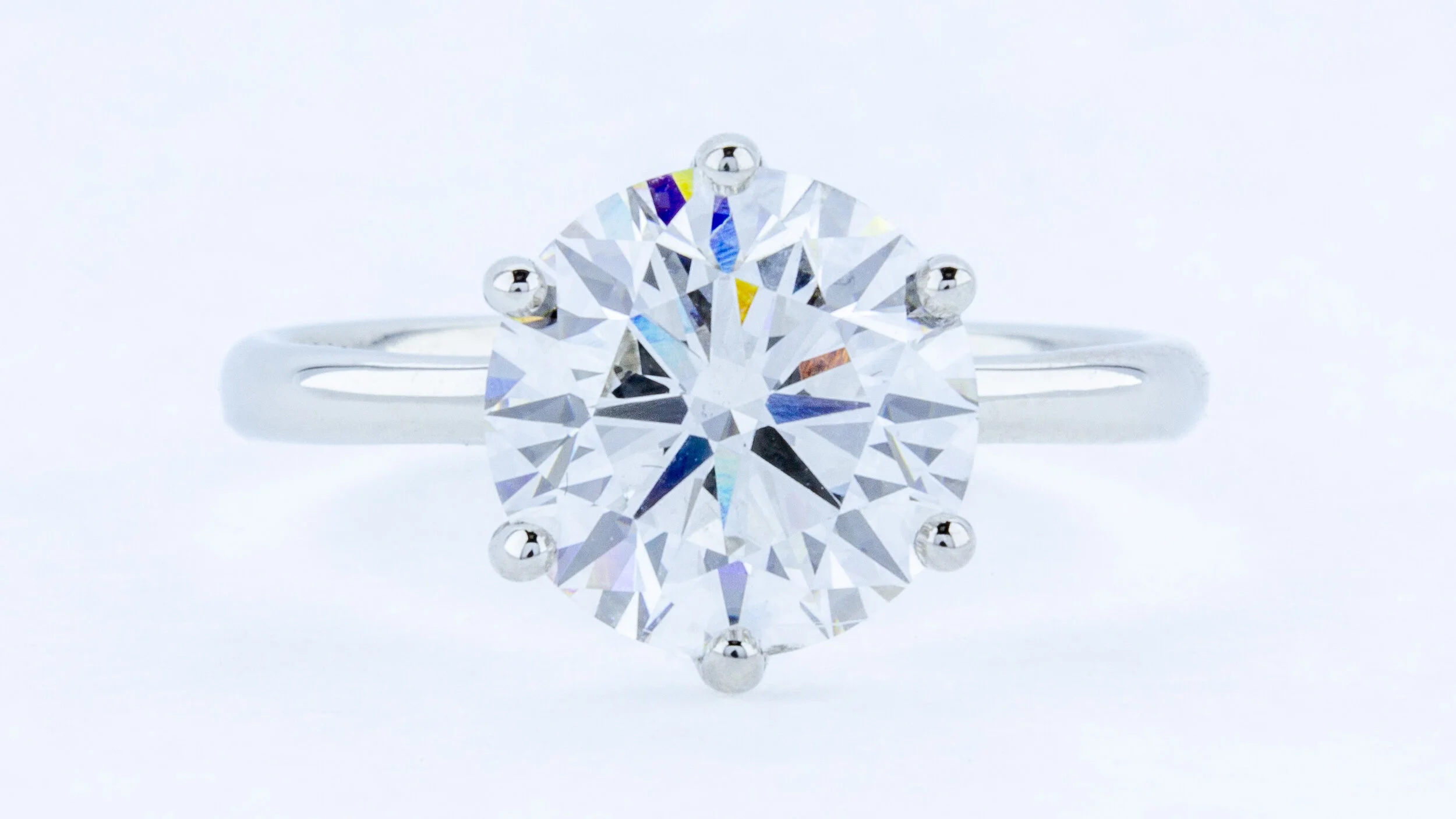 Platinum &amp; Brilliant Cut Diamond Engagement Ring 