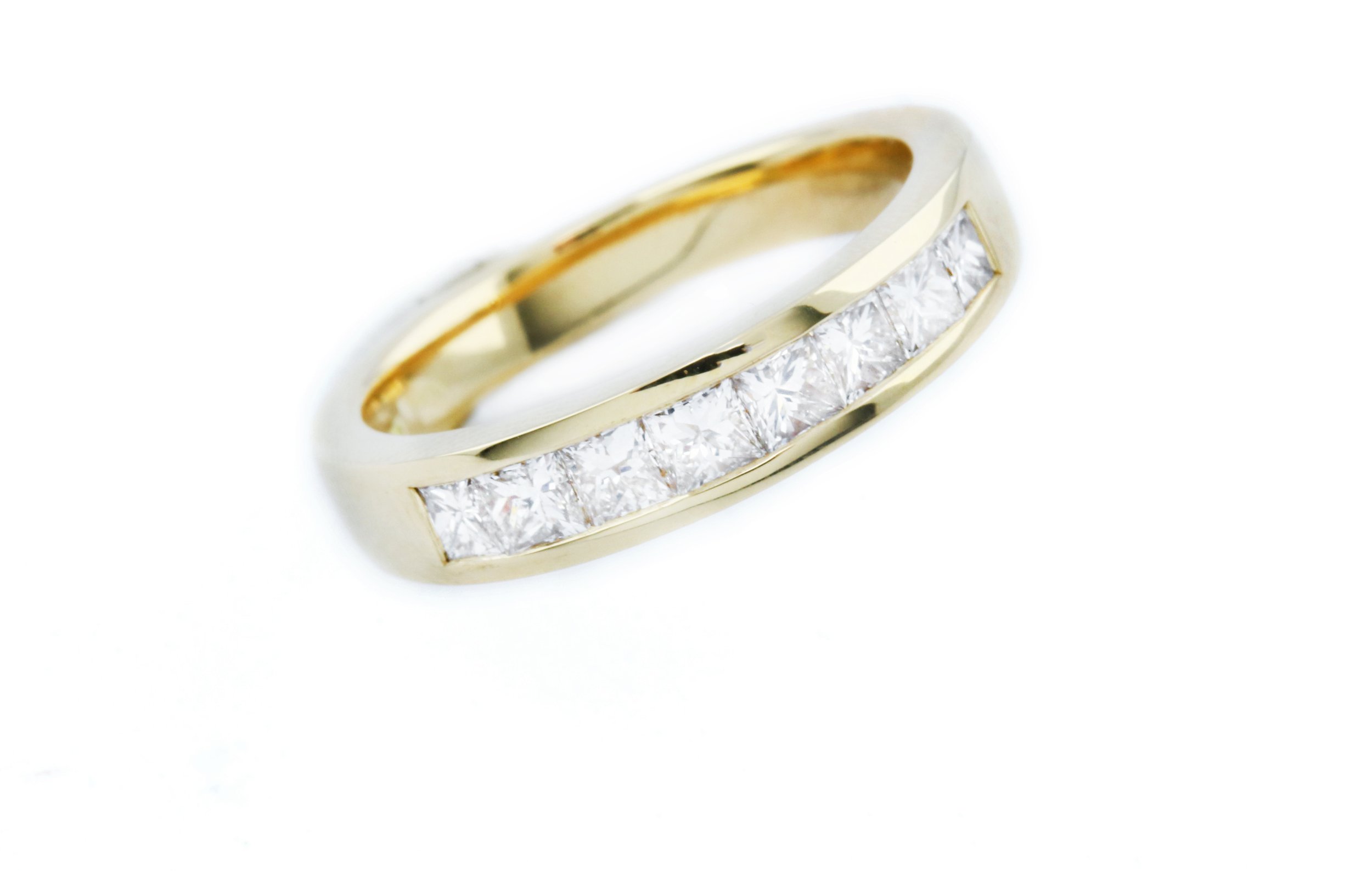 18ct Yellow Gold Channel Set Diamond Eternity Ring