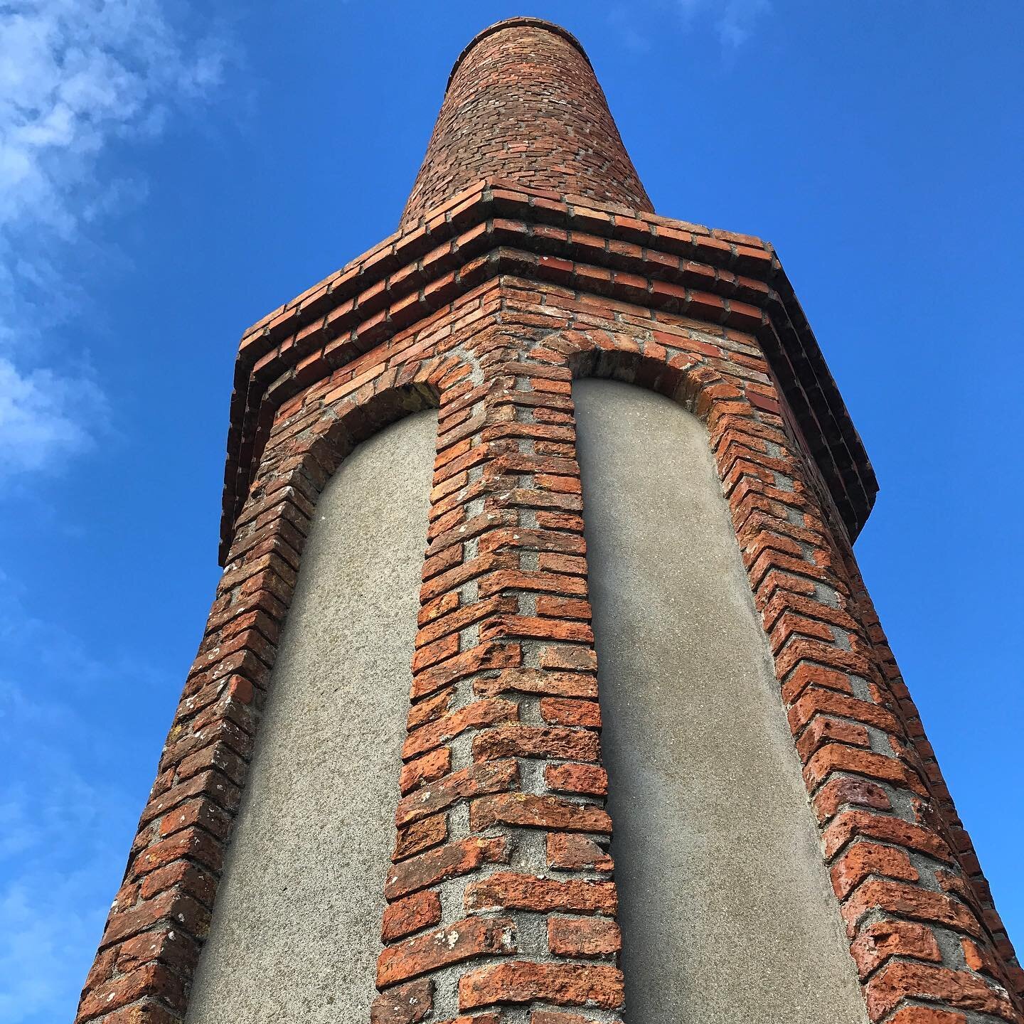 The tin mine chimney at Cape Cornwall, built 1864.