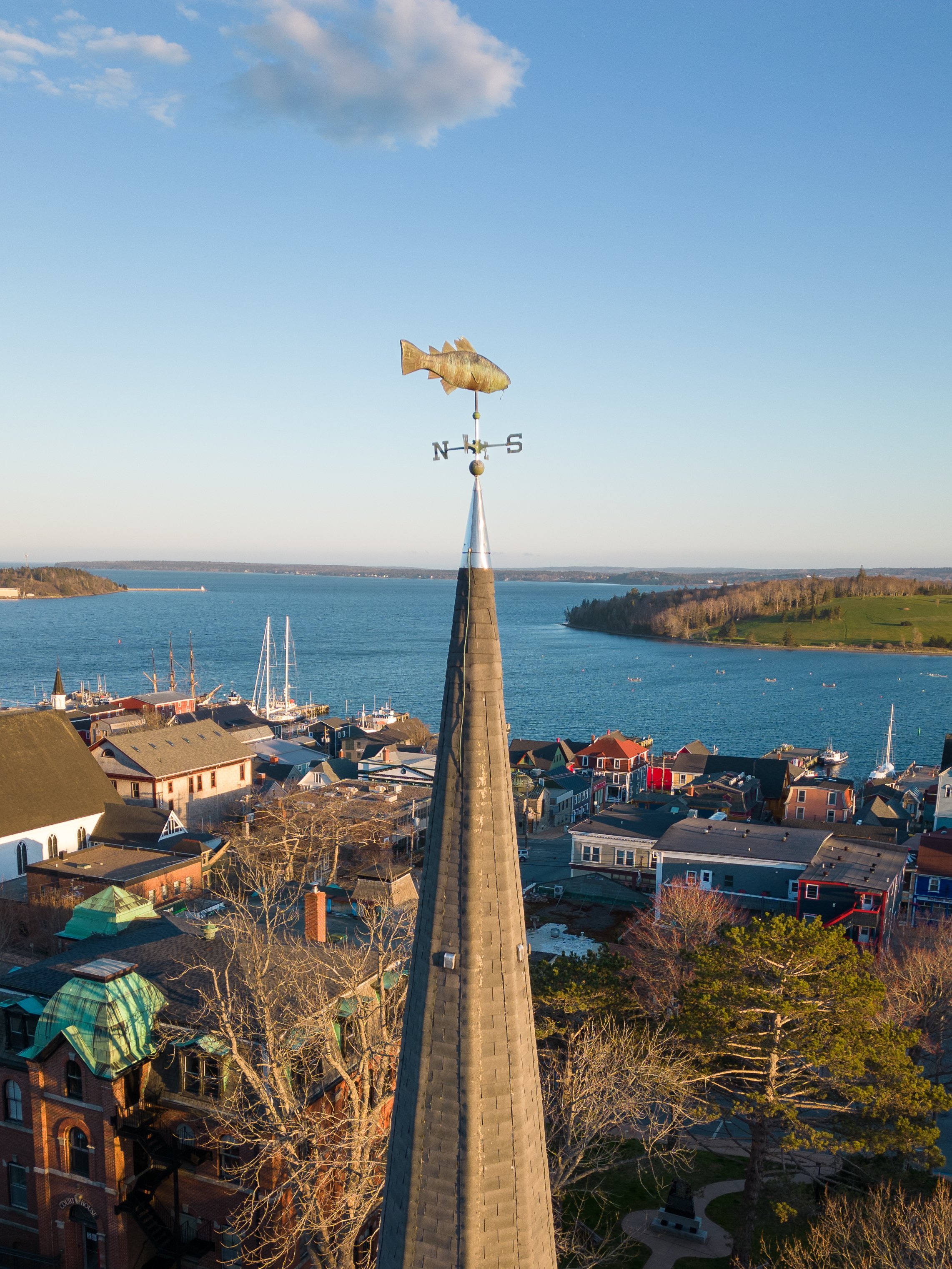 Aerial Photo of Lunenburg, Nova Scotia for National Geographic