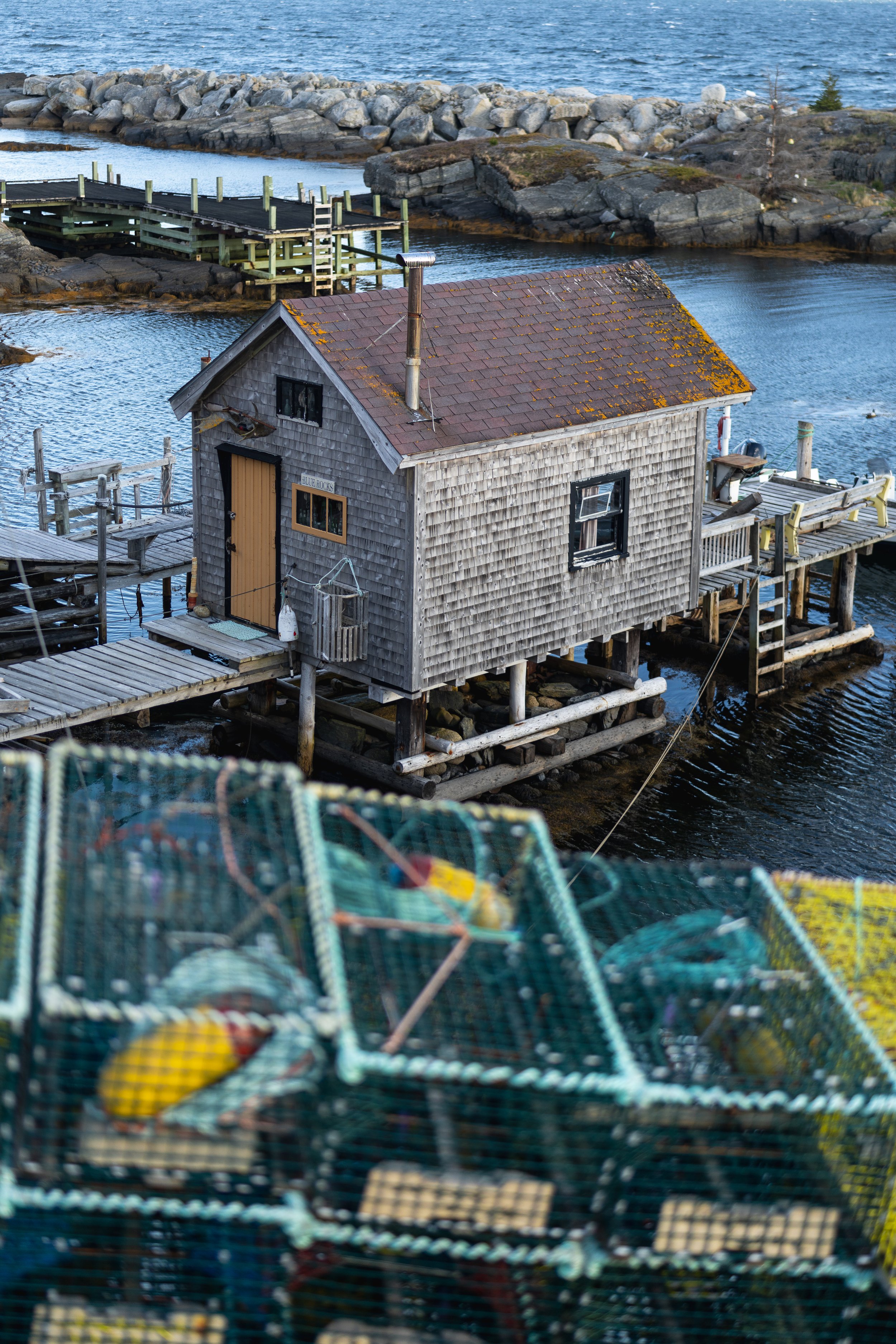 Fishing Shacks in Blue Rocks, Nova Scotia