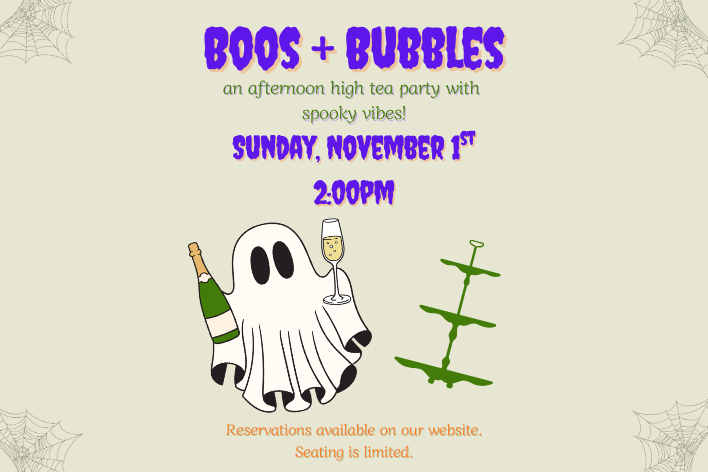 Boos + Bubbles: A Very Spooky High Tea
