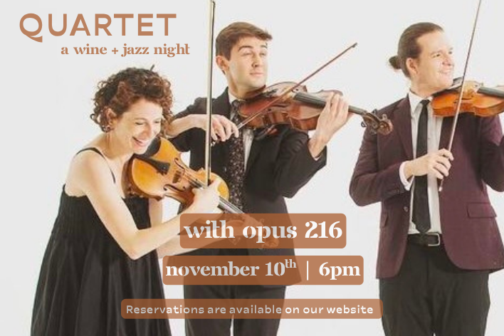Quartet: Wine + Jazz with OPUS 216