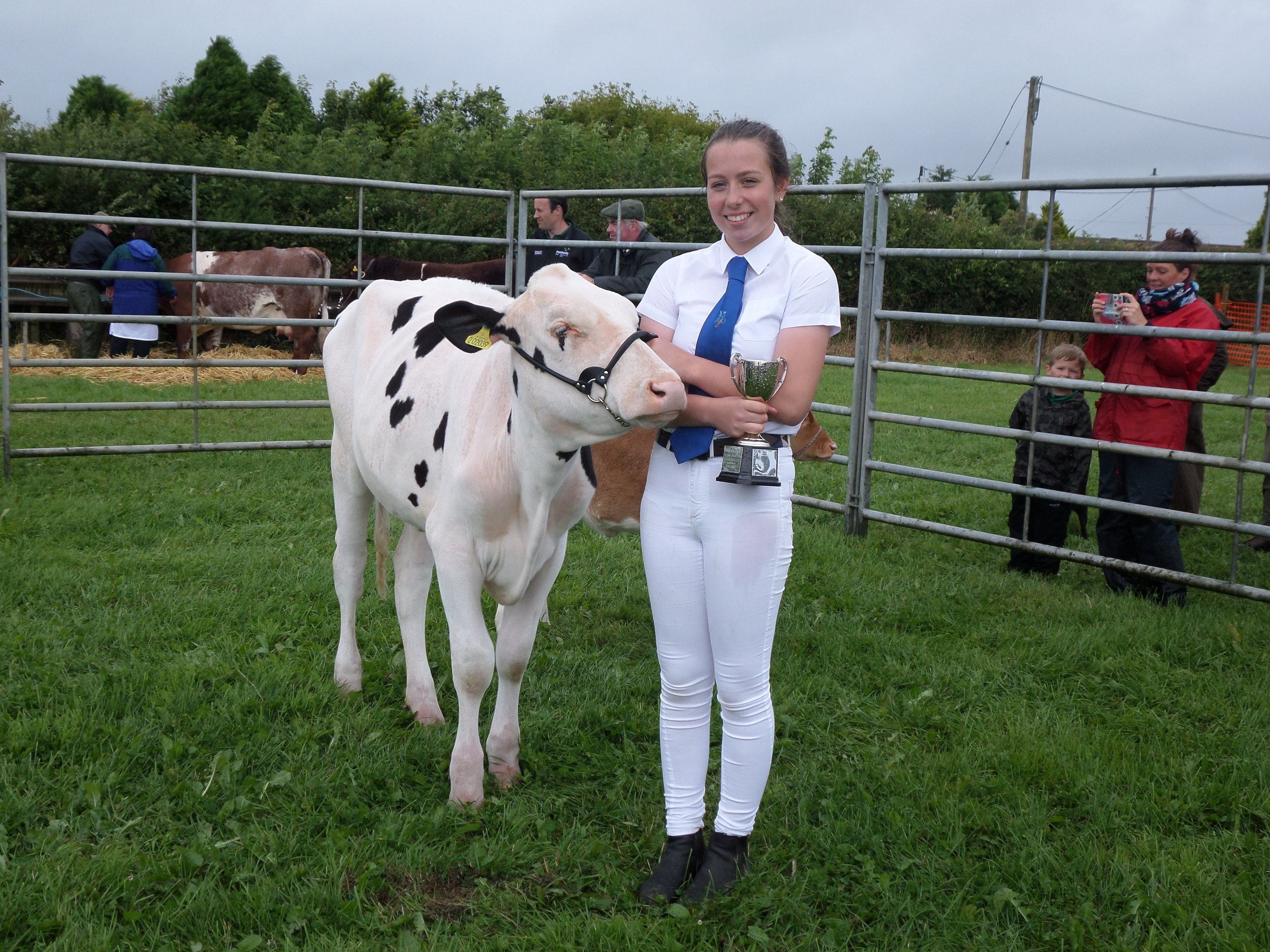 Abi Marshall  Winner of cup for Cattle Young Handlers