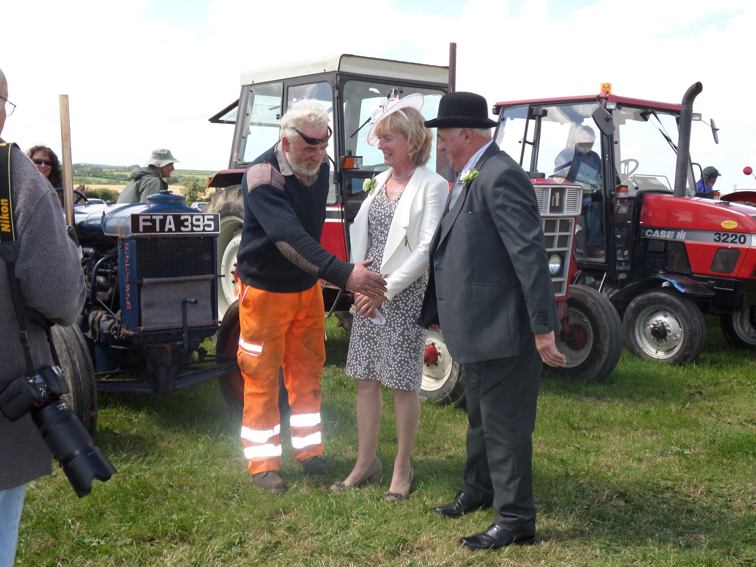 Mr J Butt, with his winning Fordson and President, Mr John Bone and wife Helen