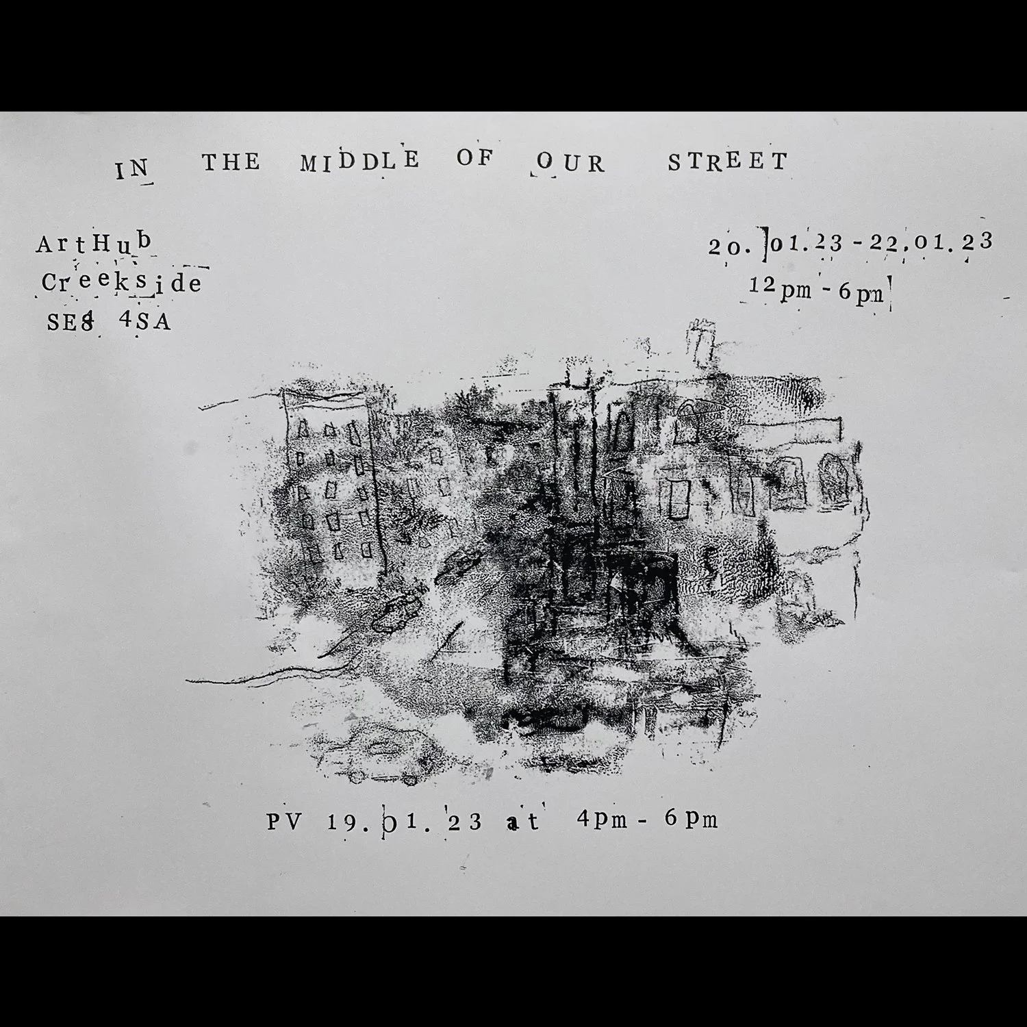 In the middle of our street.