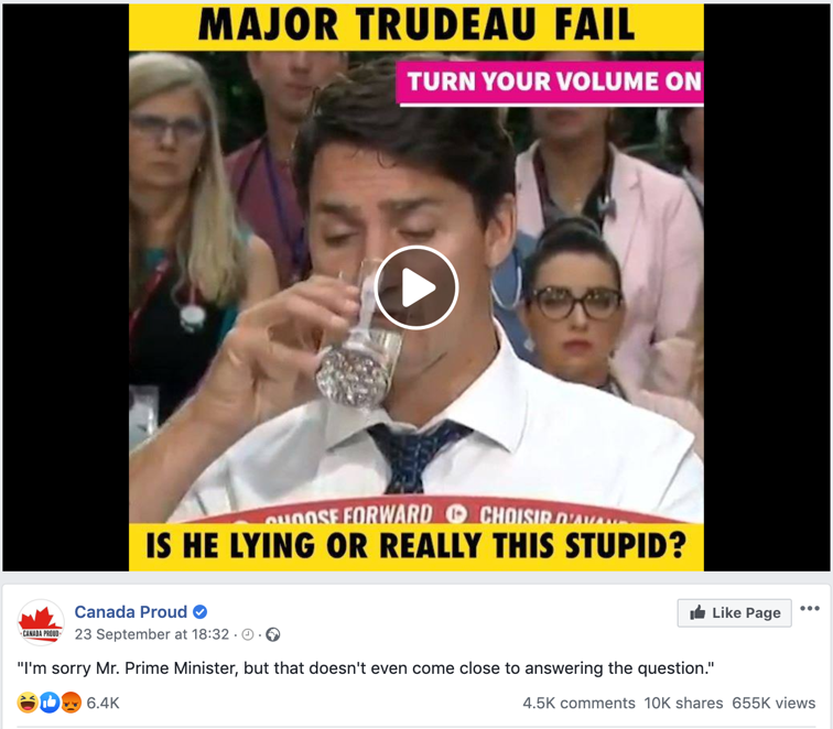 ‘Trudeau Fail’ ad by Canada Proud