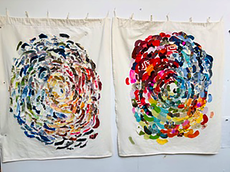 The Way We Touch the World: Tactile Traces, diptych