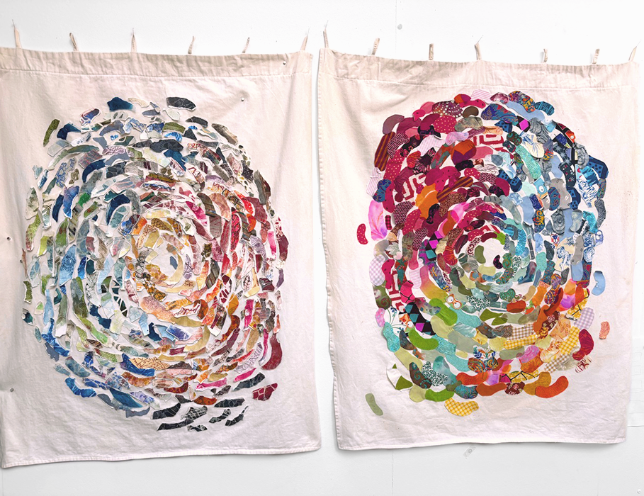 The Way We Touch the World: Tactile Traces, diptych